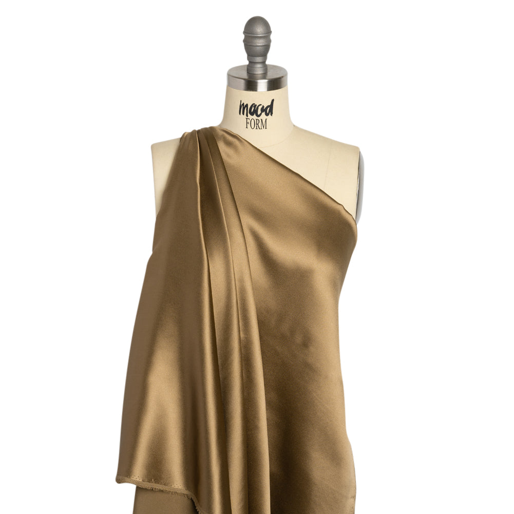 Silk Crepe Back Satin - Capers - Premium Collection
