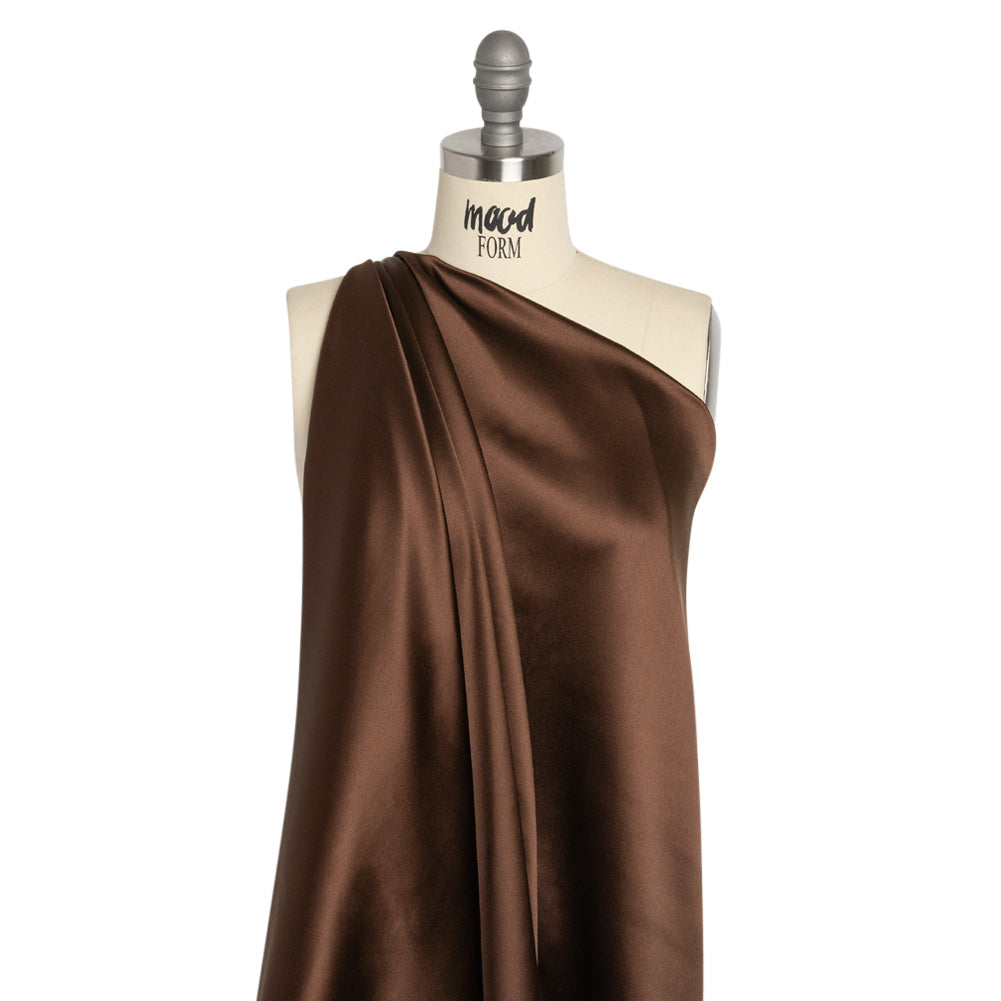 Silk Crepe Back Satin - Chocolate - Premium Collection