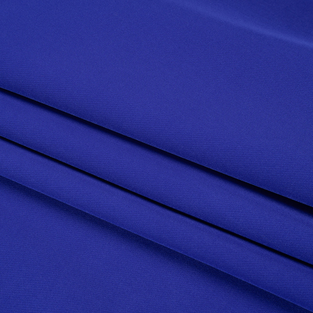 Stretch Recycled Polyester 4-Ply Crepe - Blue - Premium Collection
