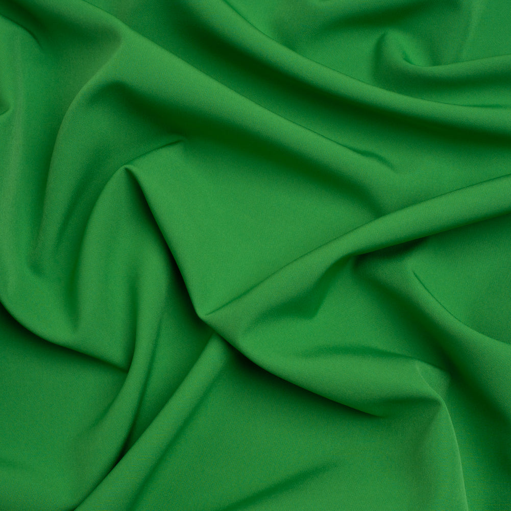 Stretch Recycled Polyester 4-Ply Crepe - Green - Premium Collection