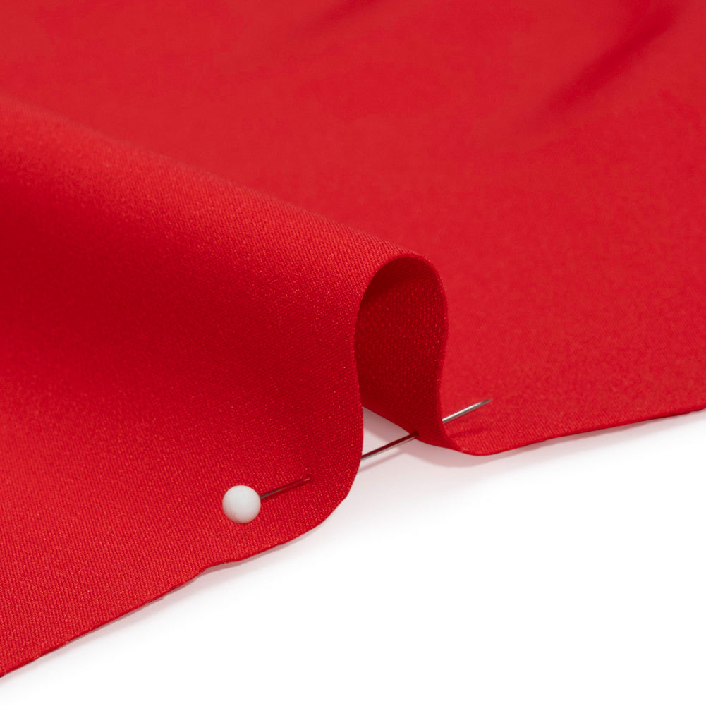 Stretch Recycled Polyester 4-Ply Crepe - Light Red - Premium Collection