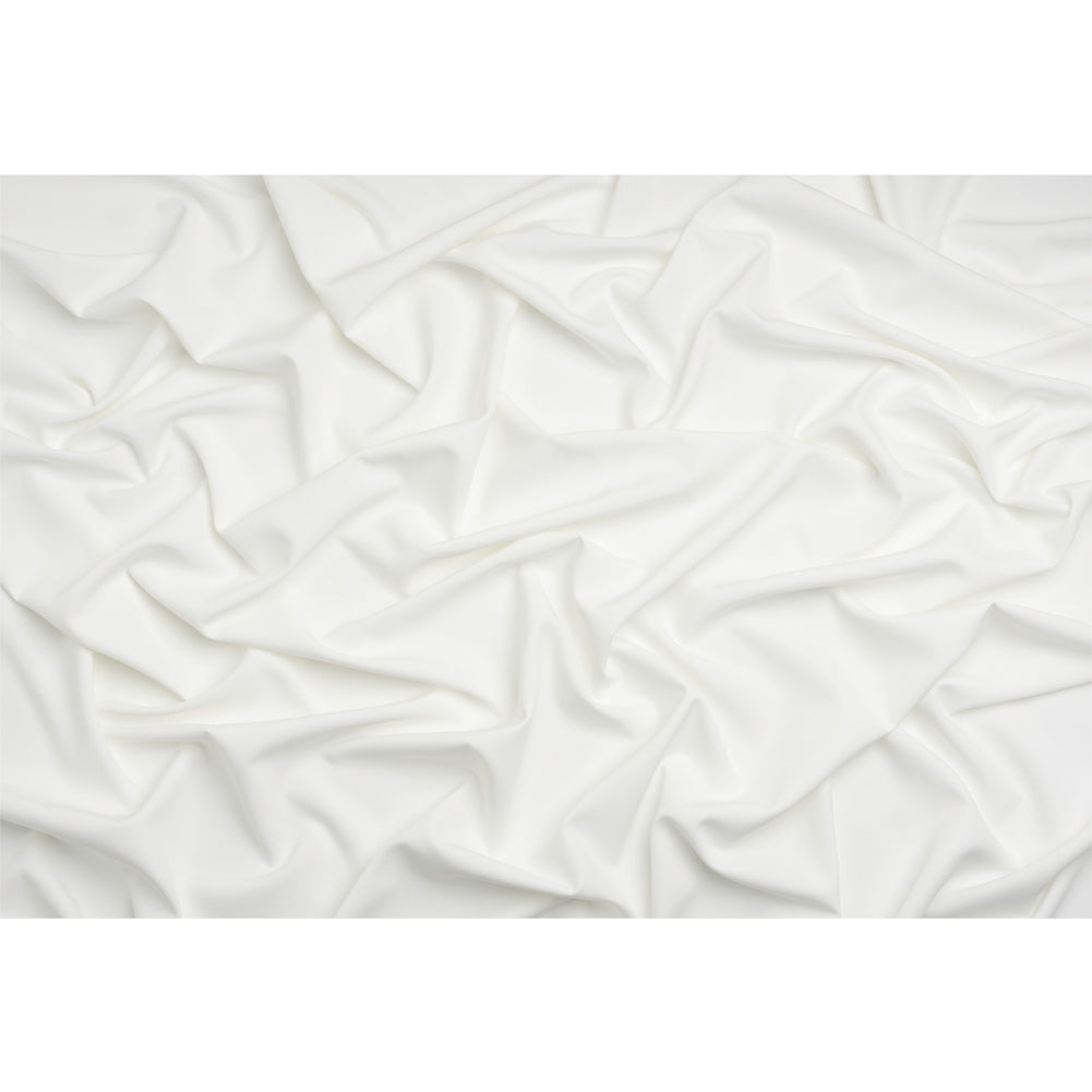 Stretch Recycled Polyester 4-Ply Crepe - Off White - Premium Collection