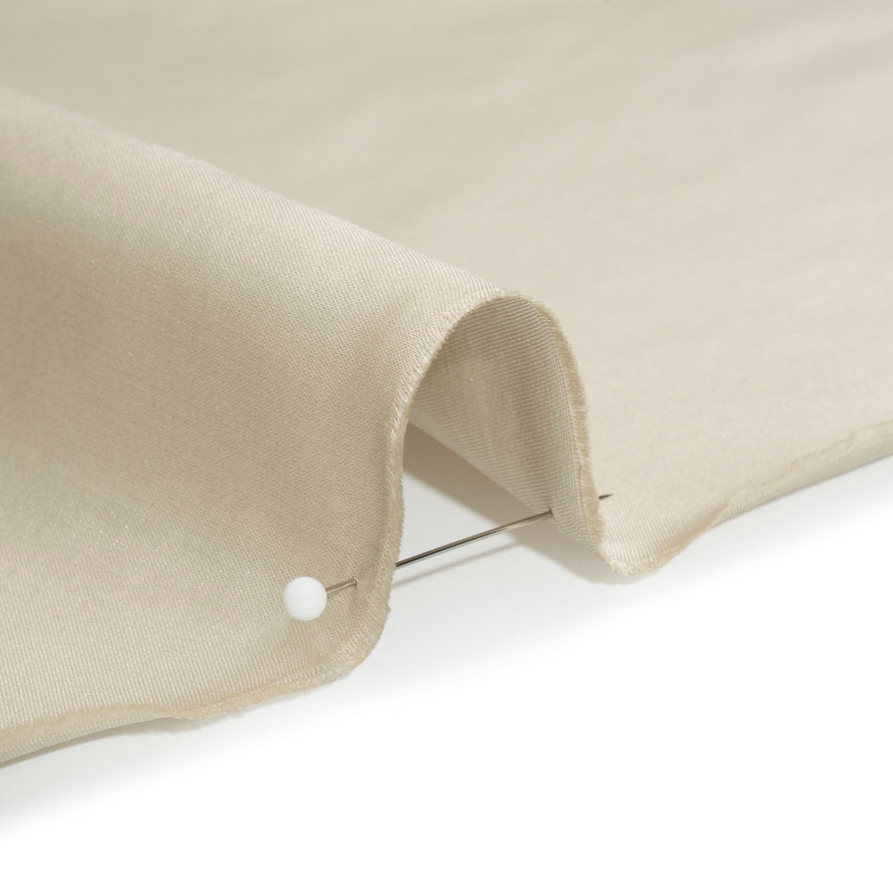 Silk Duchesse Satin - Candlelight Glow Gray - Premium Collection