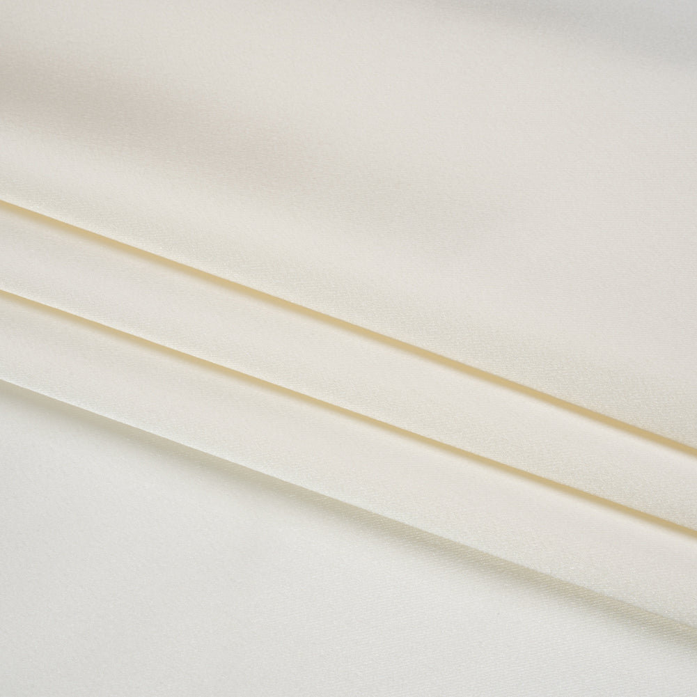 Stretch Satin Made in Italy - Polished White with White Backing - Premium Collection