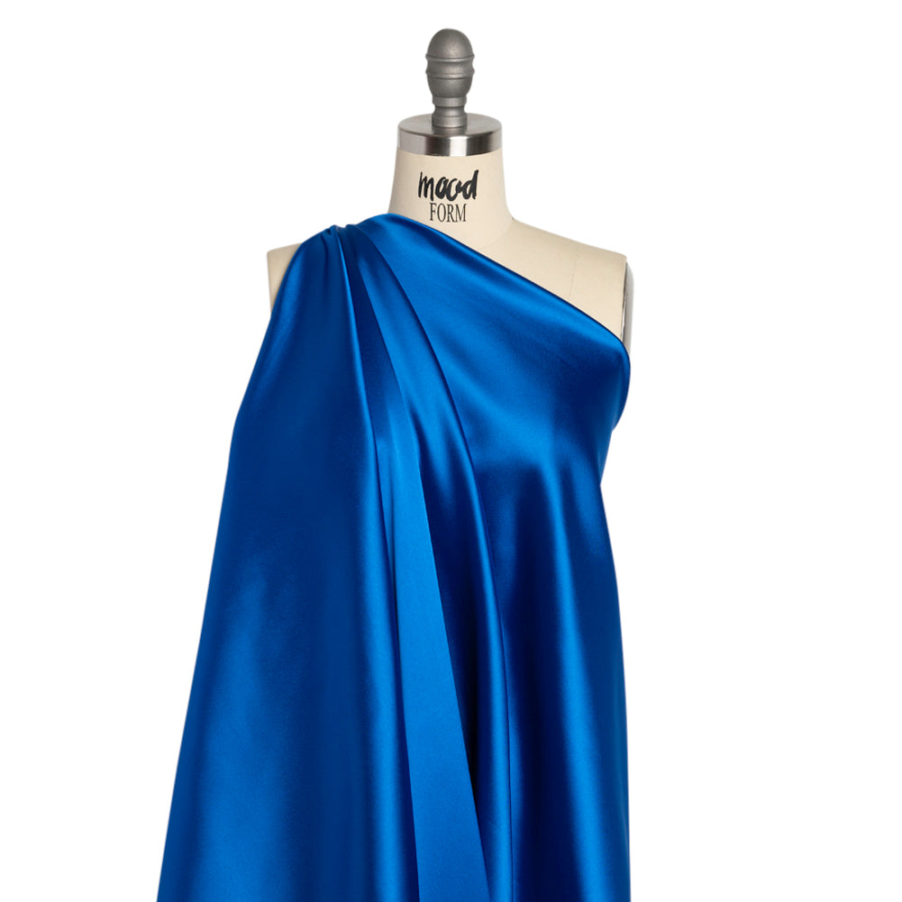Stretch Satin Made in Italy - Royal Blue with Black Backing - Premium Collection
