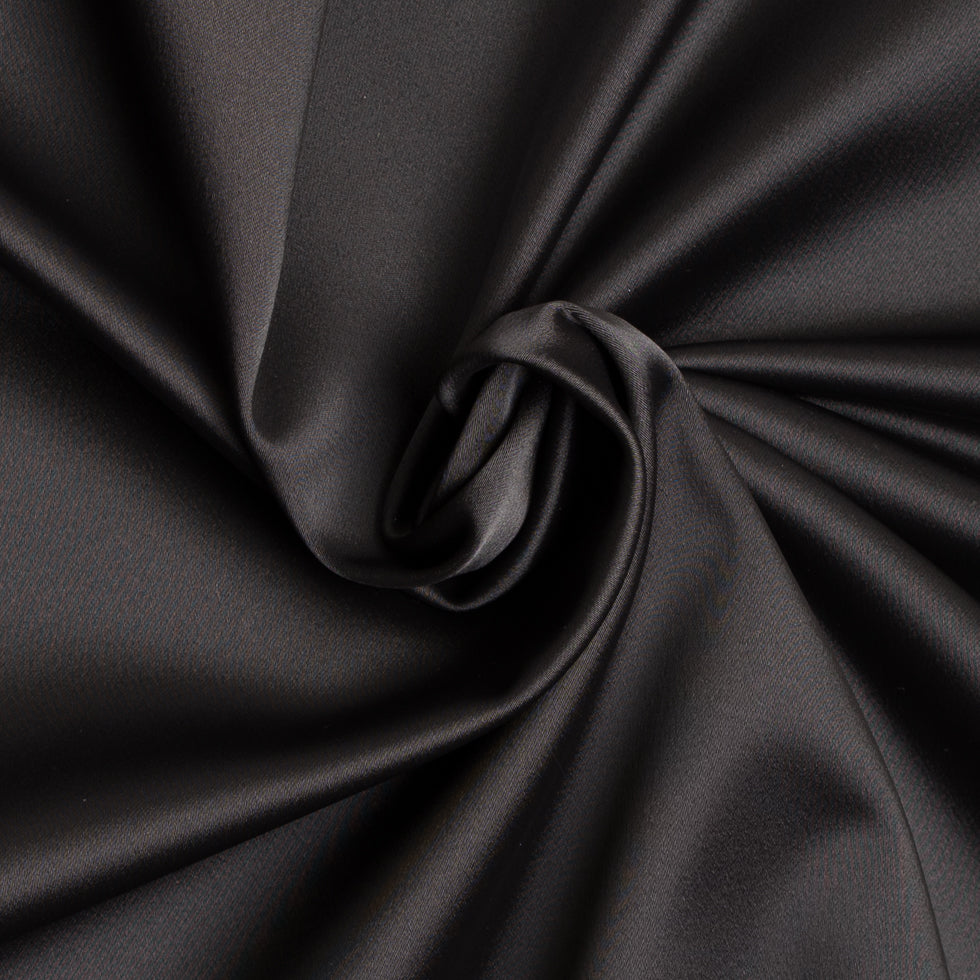 Stretch Satin Made in Italy - Black - Premium Collection