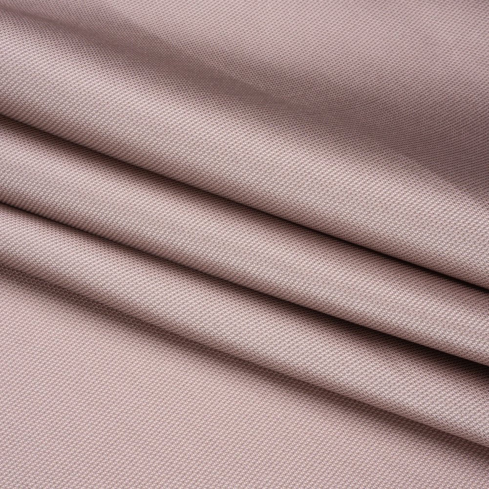 Polyester and Silk Mikado Pique Made in Italy - Deauville Mauve - Premium Collection