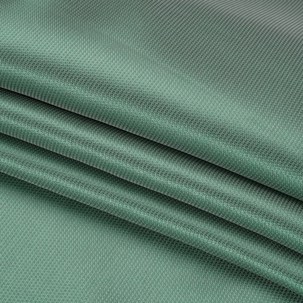 Polyester and Silk Mikado Pique Made in Italy - Beryl Green - Premium Collection