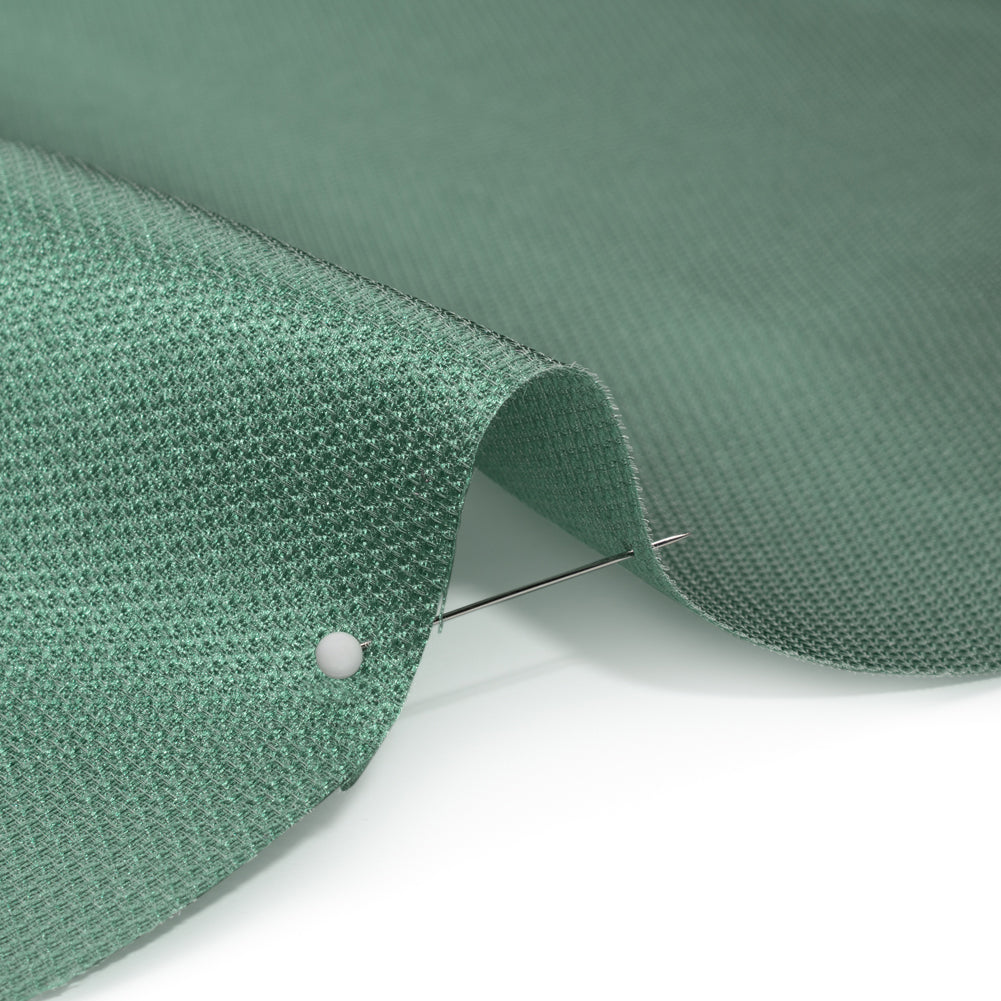 Polyester and Silk Mikado Pique Made in Italy - Beryl Green - Premium Collection