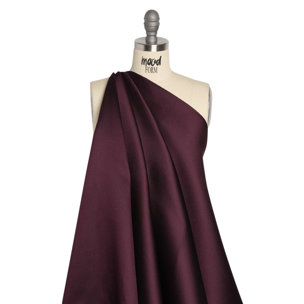 Polyester and Silk Mikado Pique Made in Italy - Potent Purple - Premium Collection