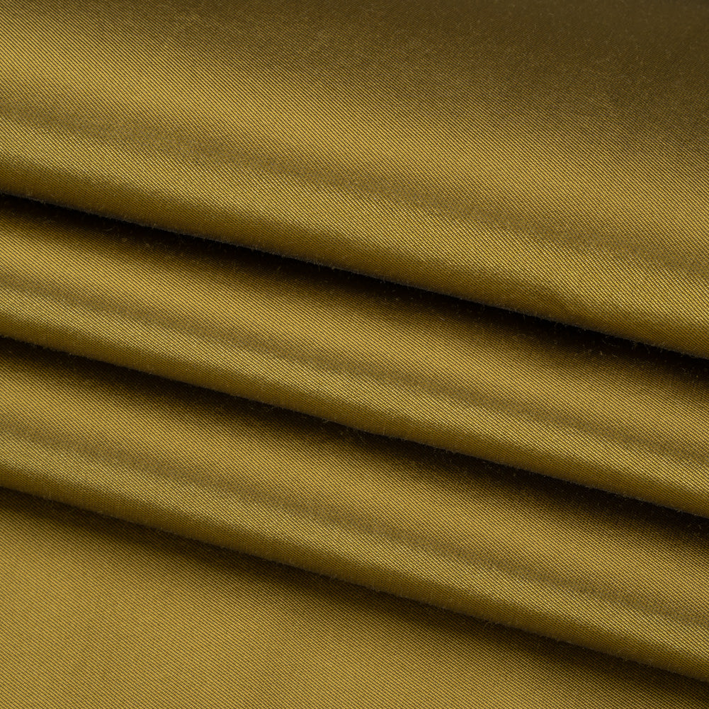 Silk Wool Twill - Golden Olive - Premium Collection
