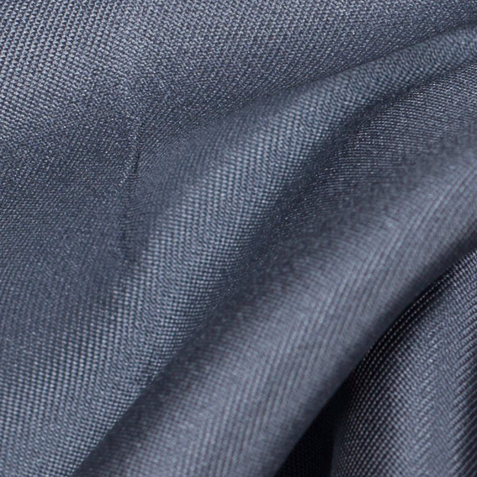 Silk Wool Twill - Blue Gray - Premium Collection