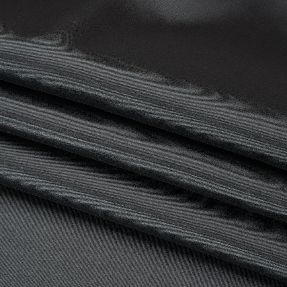 Silk Wool Twill - Stretch Charcoal - Premium Collection