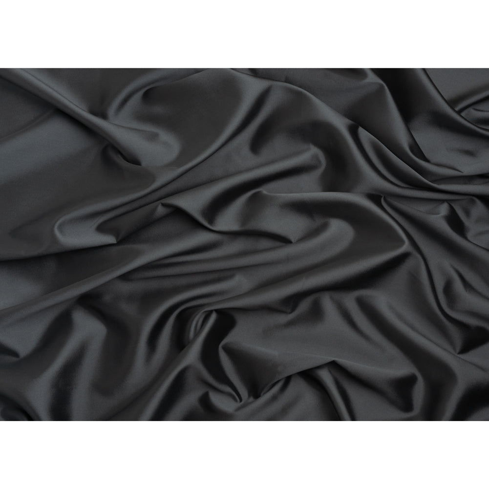 Silk Wool Twill - Stretch Charcoal - Premium Collection
