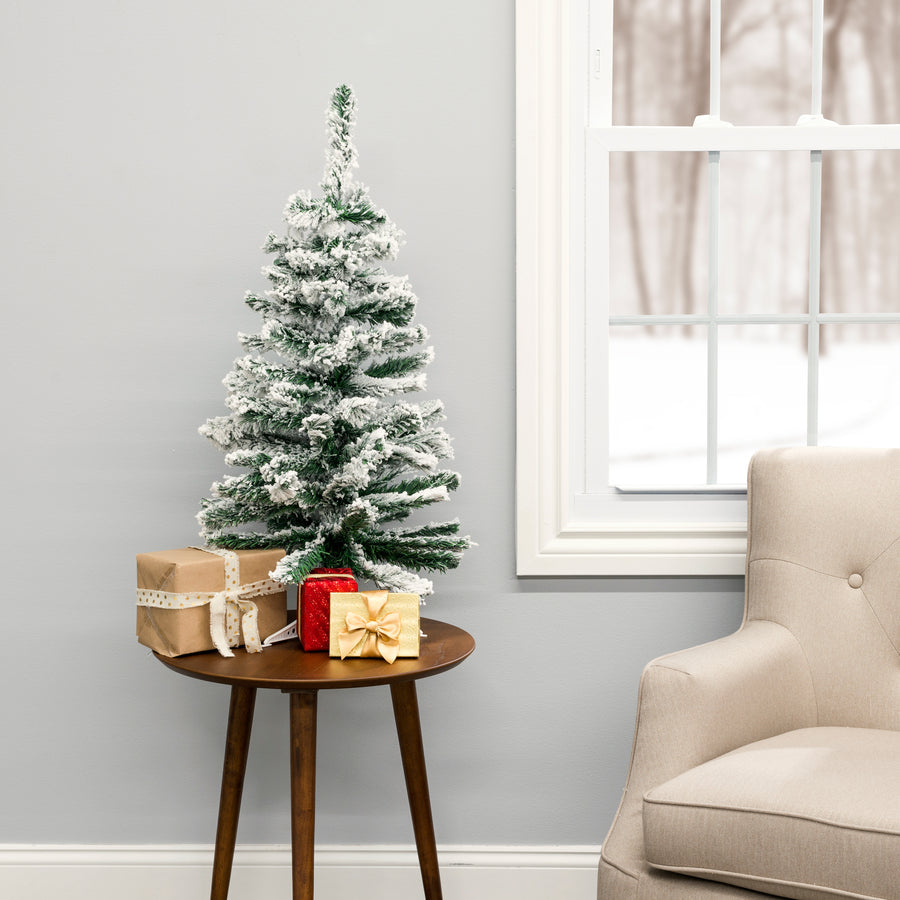 2' Snow Flocked Tabletop Tree