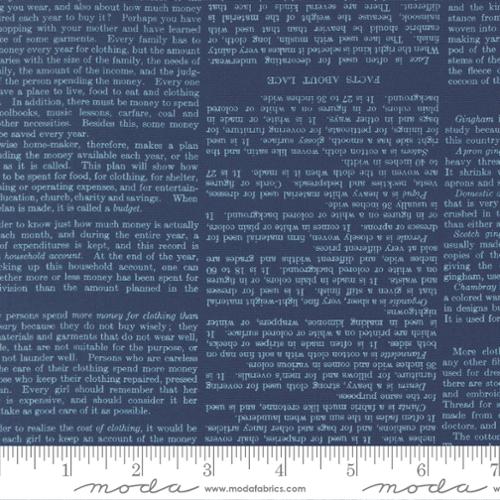 Cotton Fabric Paper Hamlet Midnight Book Pages 44/45"