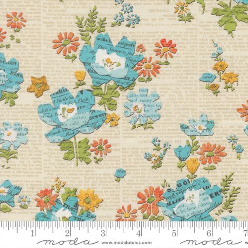 Cotton Print Paper Hamlet Paper Florals Fabric 44/45"