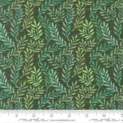 Cotton Print Paper Hamlet Topiary Leaves Fabric 44/45" Wide