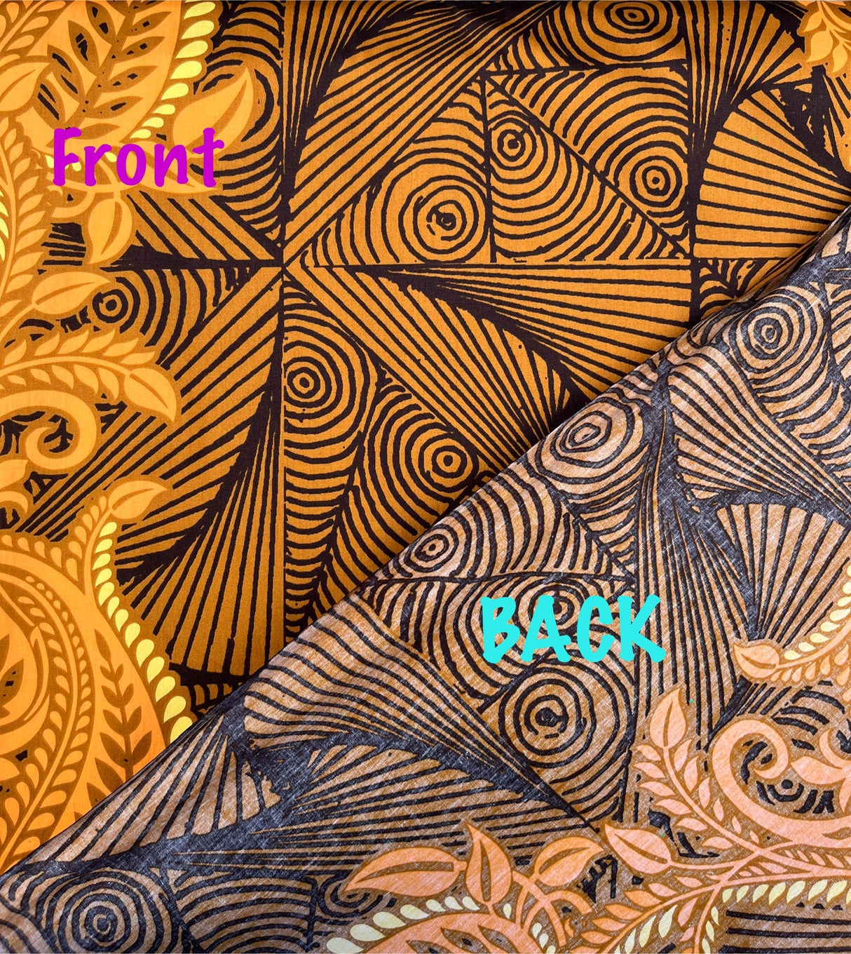 Paradise Floral Vines Cotton Fabric - Purple, Pine Green, Golden Brown, Floral Vine Print, 36" X 44-45" (1 Yard)