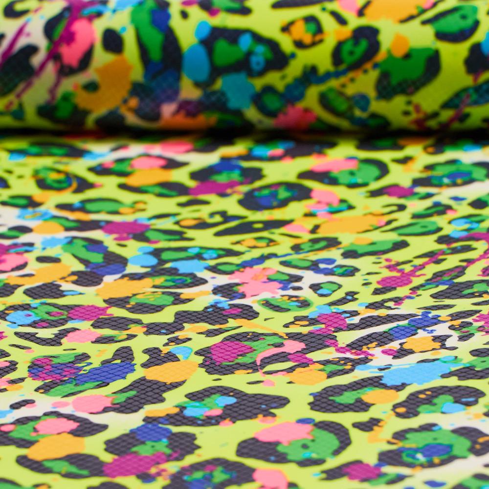Foil Printed Spandex Party Animal Fabric