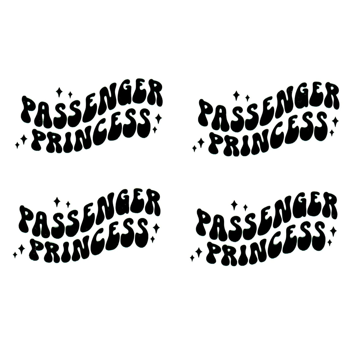 UV DTF Decal - Passenger Princess (4 Decals 2")
