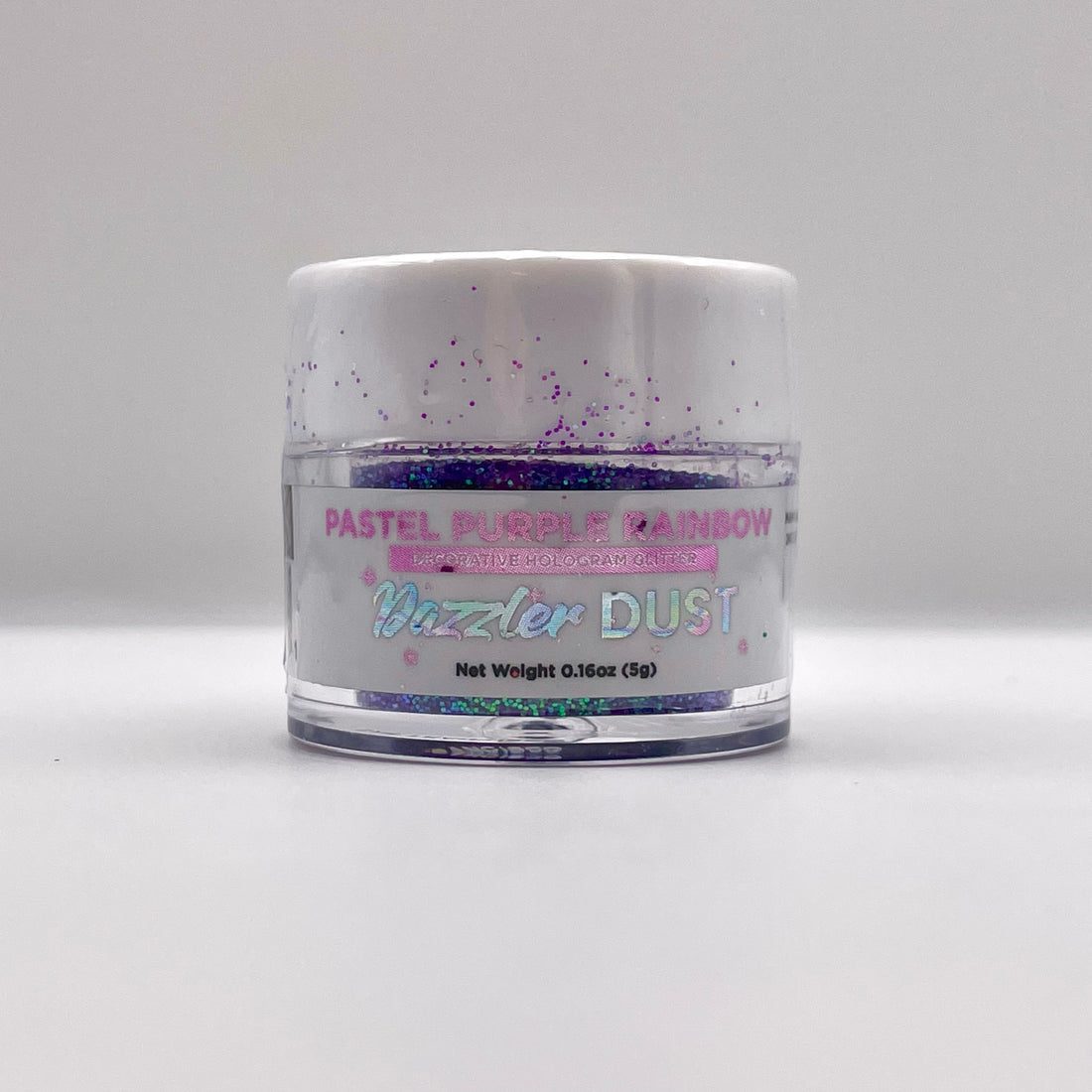 Pastel Purple Rainbow Dazzler Dust Holographic Decorative Glitter for Cake Decorating & Crafts (0.16oz / 5g)
