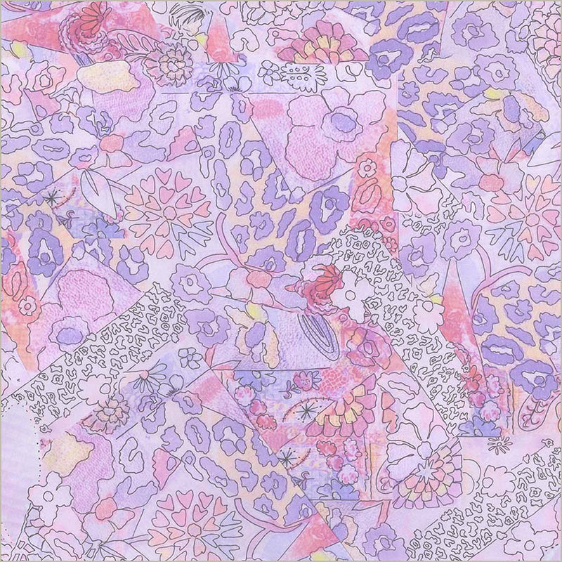 Cotton Print Lavender Wideback Fabric