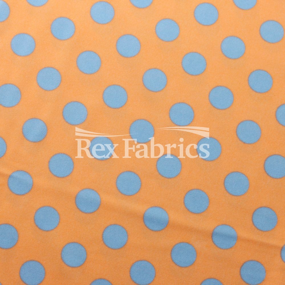 E-Z Dots Matte Nylon Spandex Fabric - Multicolor Polka Dots, 58/60" Width (1 Yard)