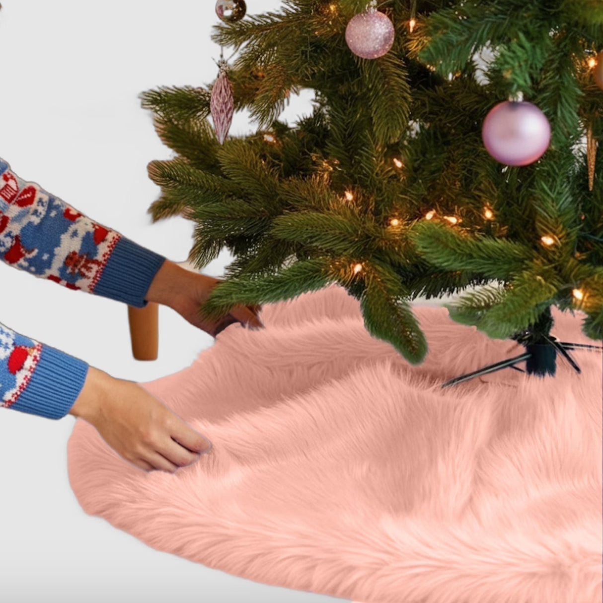 Faux Fur Christmas Tree Skirt 36 Inch