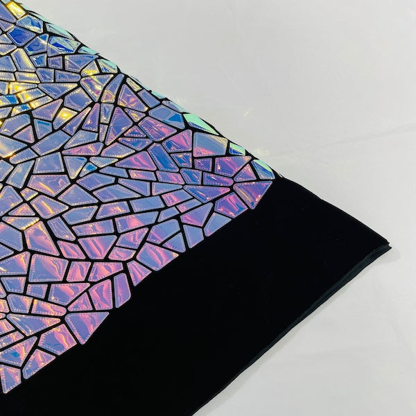 Stretch Velvet Metallic Foil Fabric