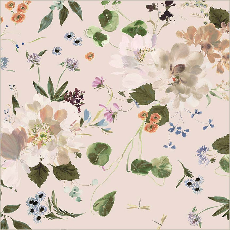Cotton Fabric Peony Garden Shell Wideback 108/109"