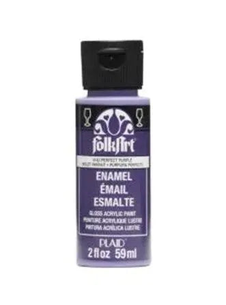 FolkArt Enamel Paint - Perfect Purple (2 oz Bottle)