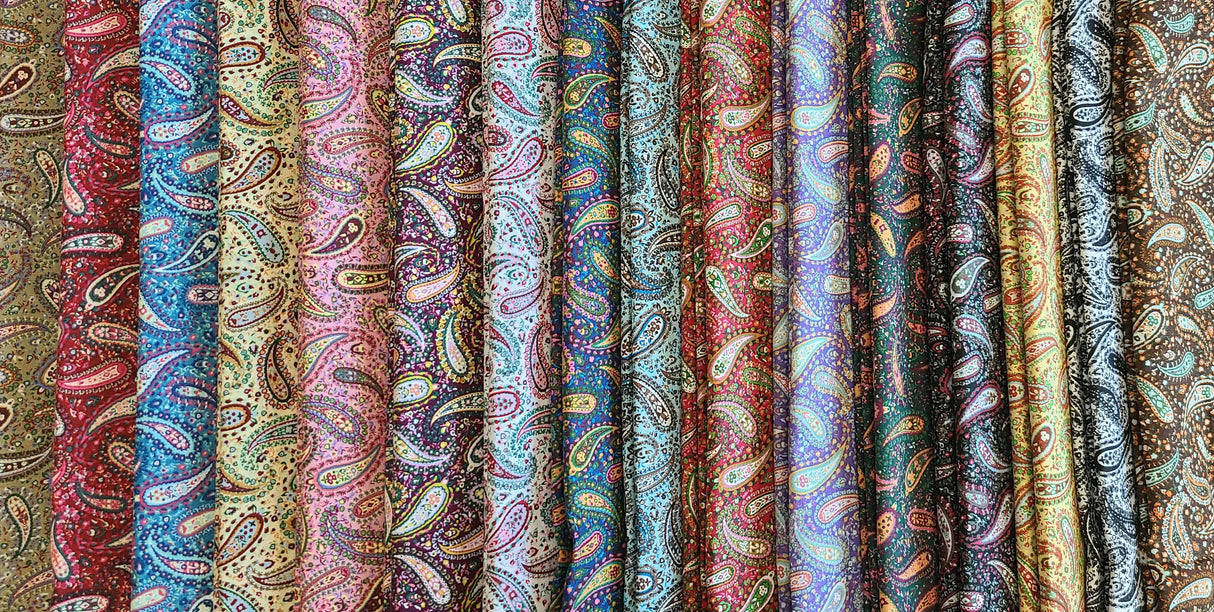 Quilting Cotton Perfect Paisley Clearance Fabric 100% Cotton