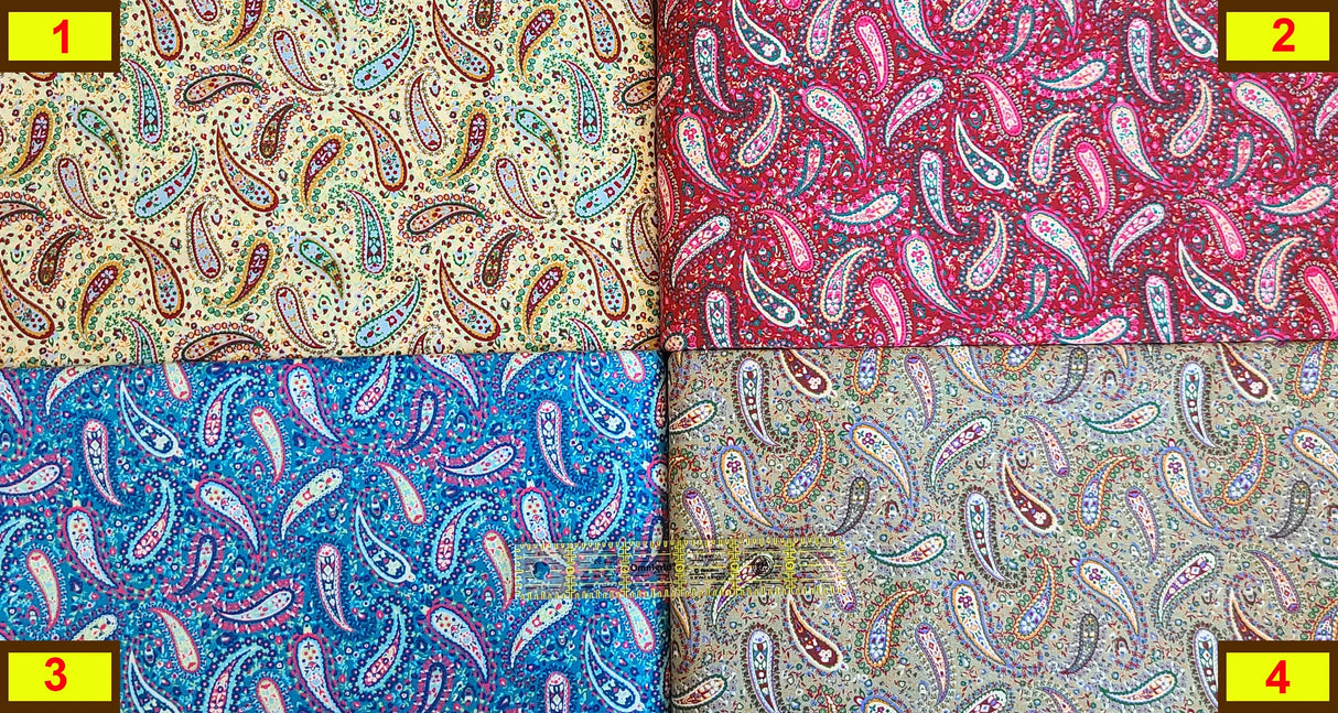 Quilting Cotton Perfect Paisley Clearance Fabric 100% Cotton