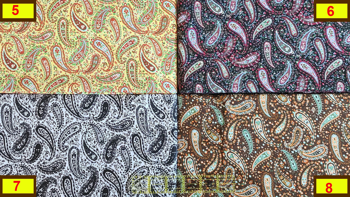Quilting Cotton Perfect Paisley Clearance Fabric 100% Cotton