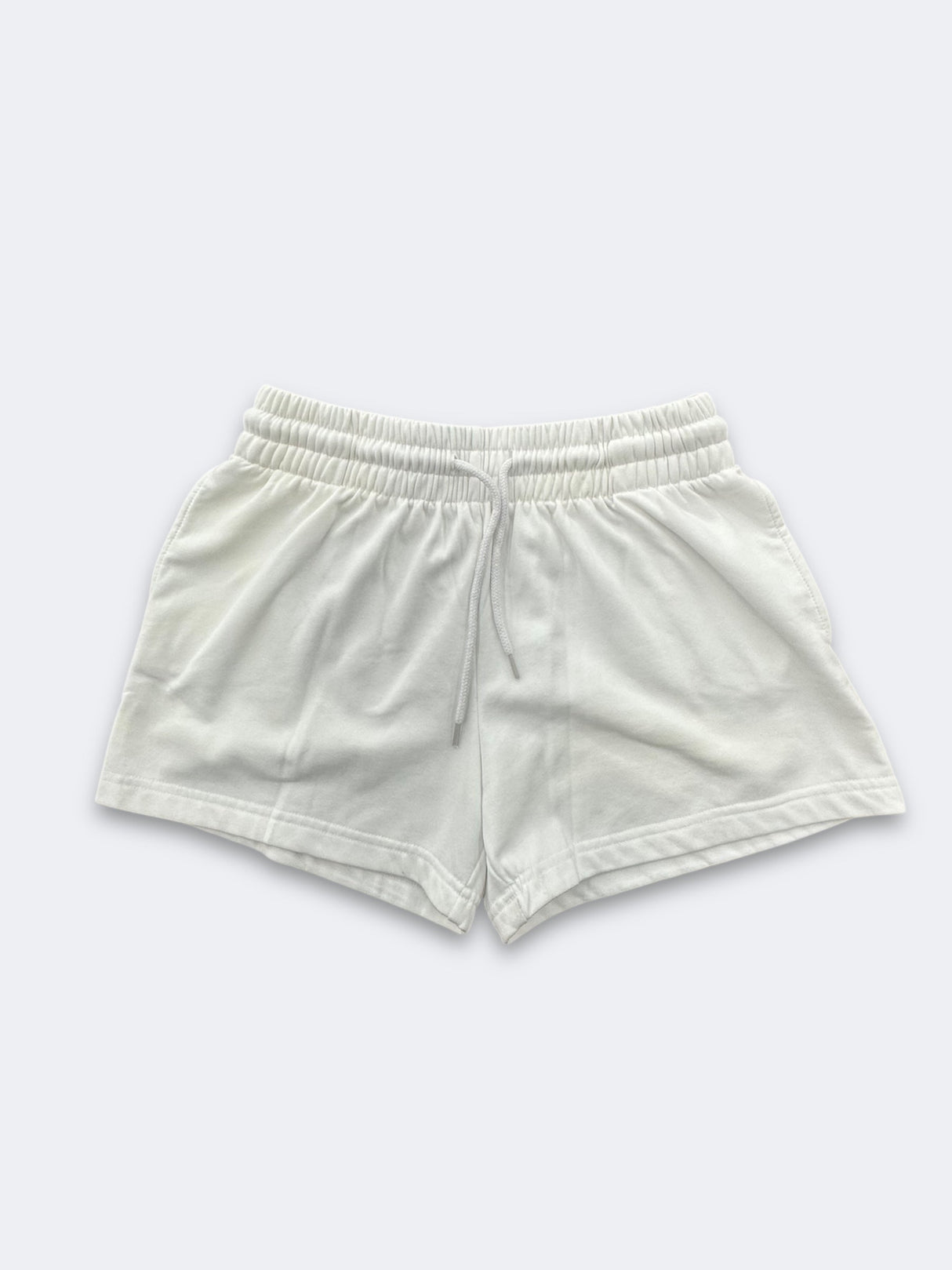Lucky Women Shorts Cotton Fabric - White, Elastic Waistband, Drawstring (1 Piece)