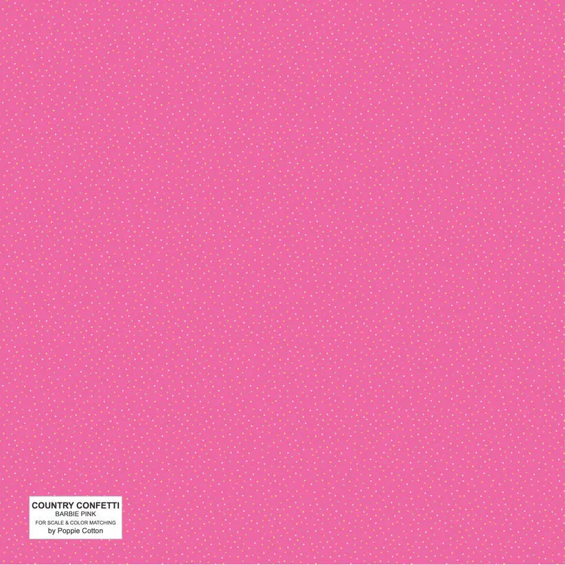 Pink Cotton Print Fabric 44/45" Country Confetti