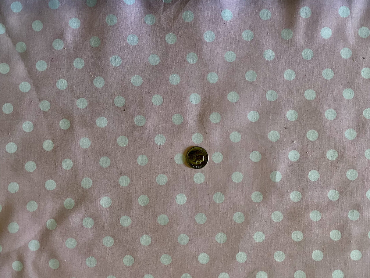 1 Yard Multi-Color Small Polka Dot Poly Cotton Fabric for Crafts Bedding Sewing Masks 60" Width