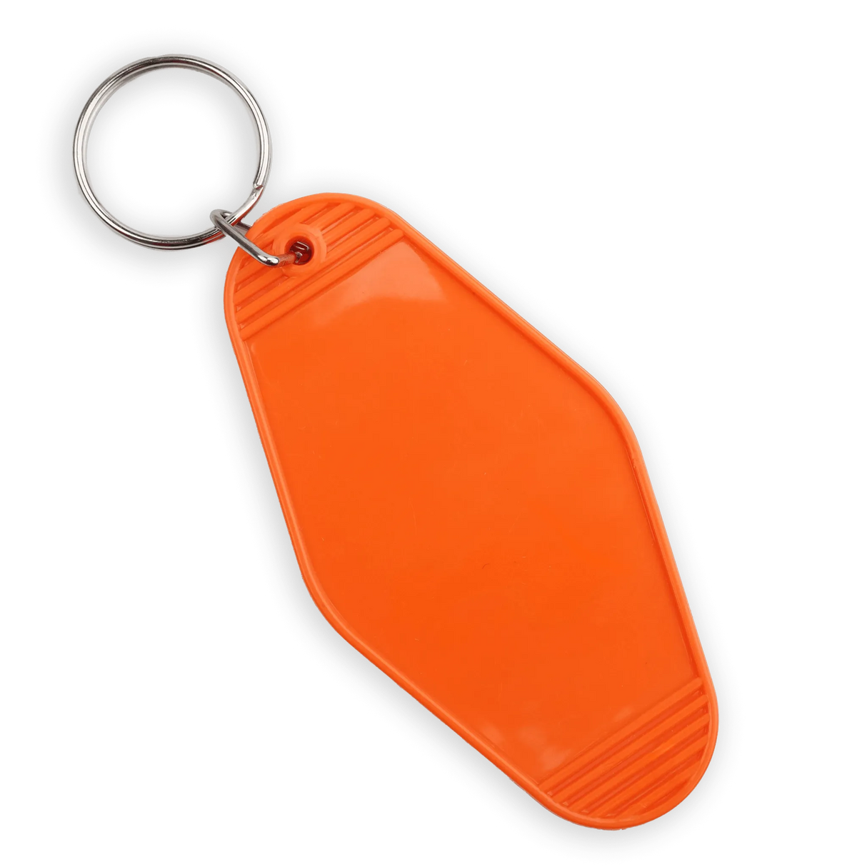 Retro Motel Keychain with Silver Ring - Orange (4 per Set)