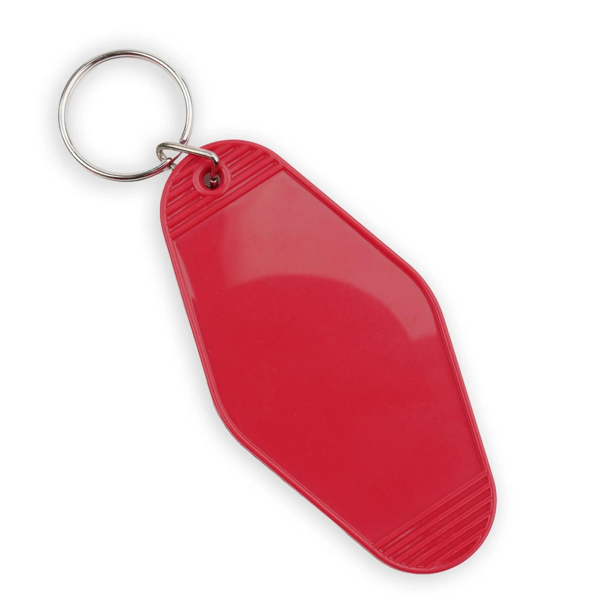 Retro Motel Keychain with Silver Ring - Cherry Red (4 per Set)