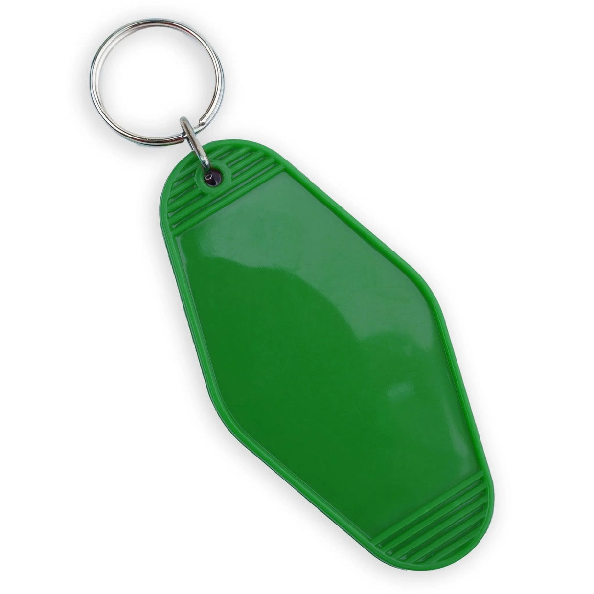 Retro Motel Keychain with Silver Ring - Green (4 per Set)