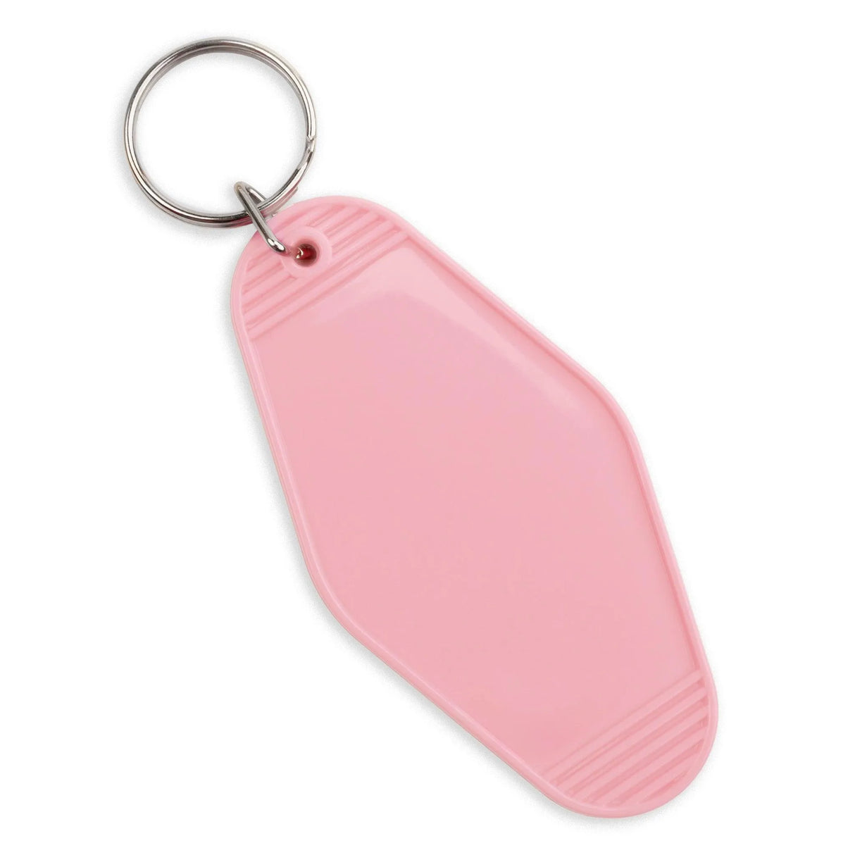 Retro Motel Keychain with Silver Ring - Light Pink (4 per Set)