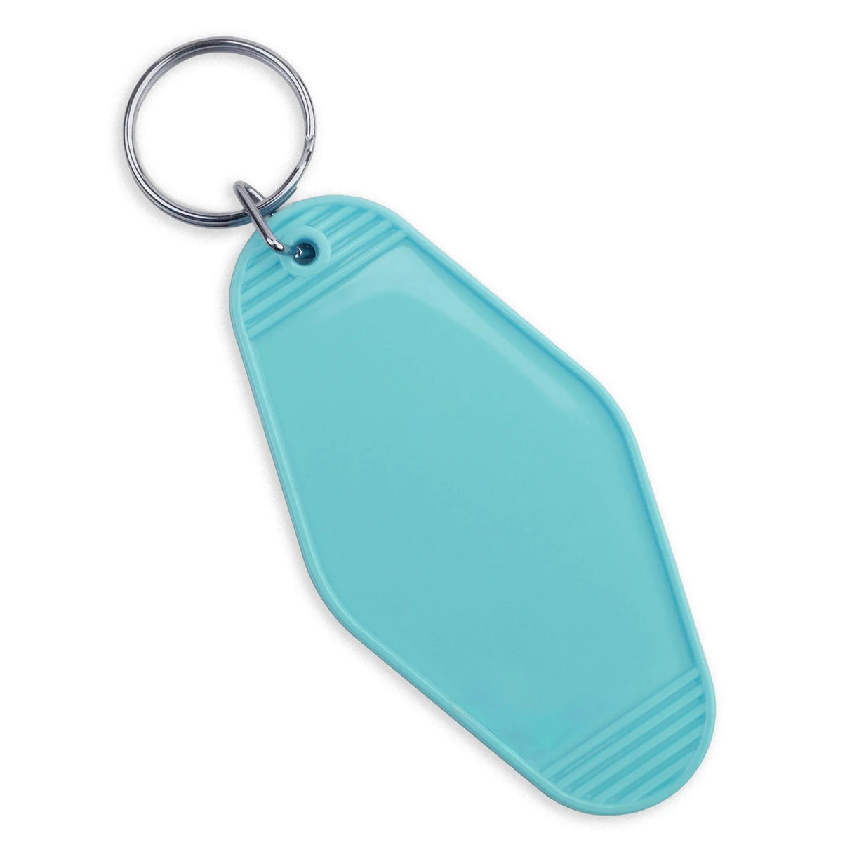 Retro Motel Keychain with Silver Ring - Pacific Blue (4 per Set)
