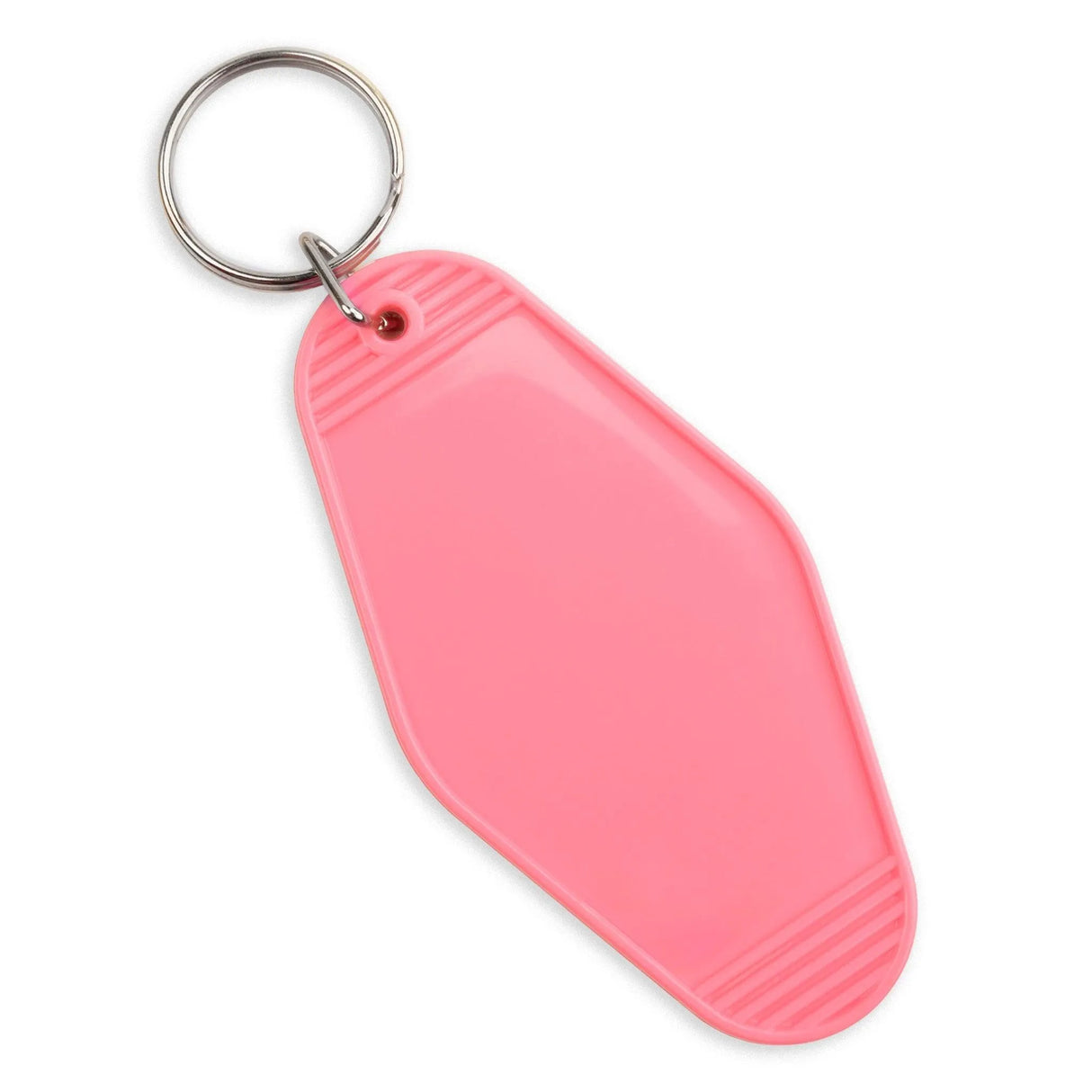 Retro Motel Keychain with Silver Ring - Pretty Pink (4 per Set)