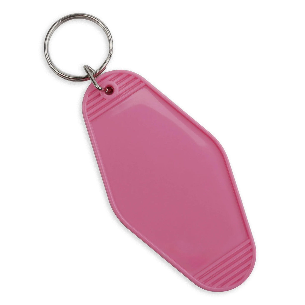 Retro Motel Keychain with Silver Ring - Pink (4 per Set)
