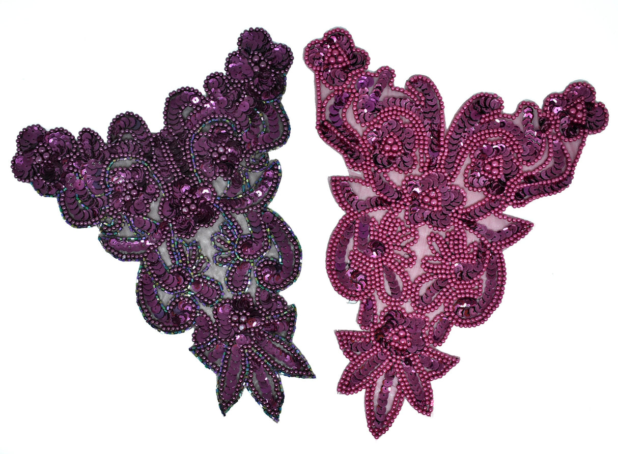 Sequins Beaded Applique 7.5 x 9.5