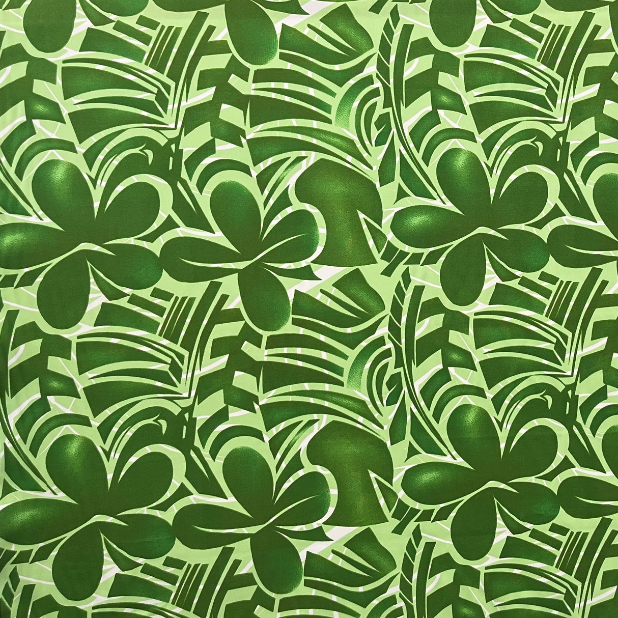 Plumeria Flower Polyester Fabric - Floral Print, 60" Width (1 Yard)