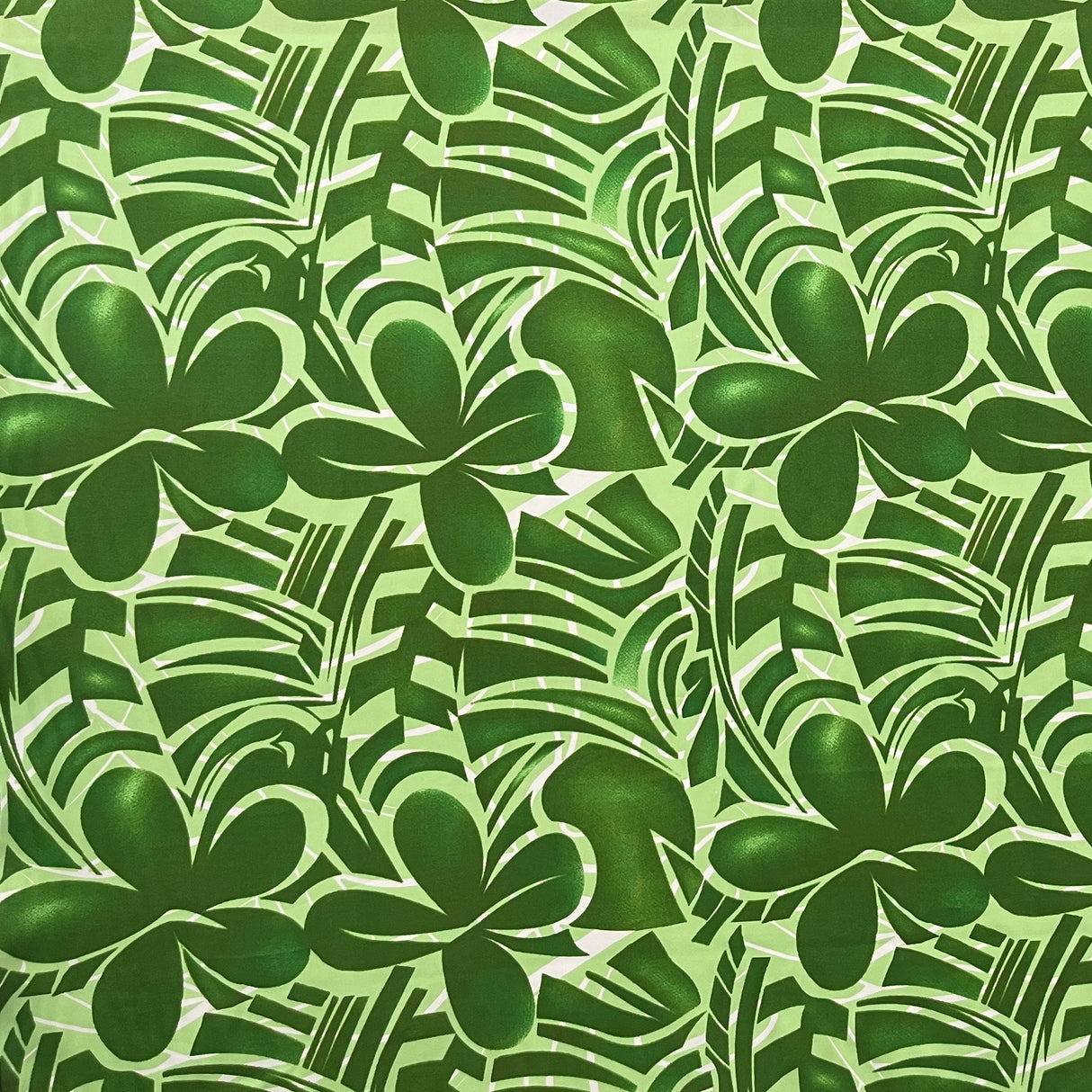 Plumeria Flower Polyester Fabric - Floral Print, 60" Width (1 Yard)