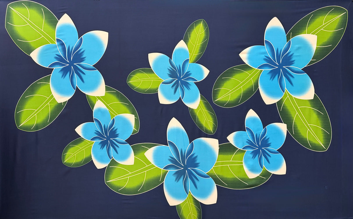Plumeria Polyester Fabric - Hot Pink Plumeria Flower Print, 67" L X 44" W (1 Piece)