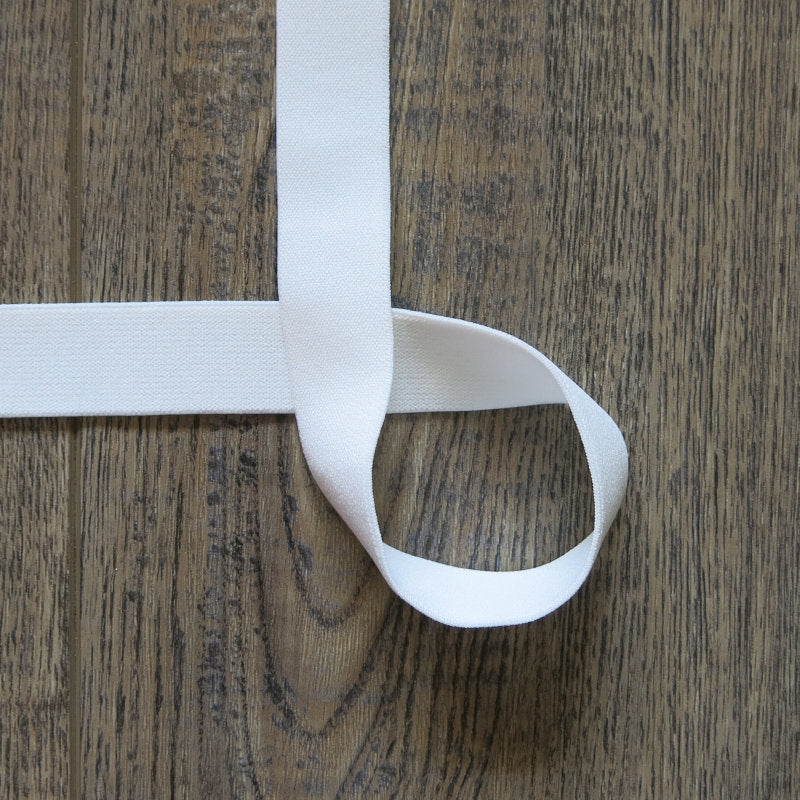Plush Elastic 1 Inch Wide White